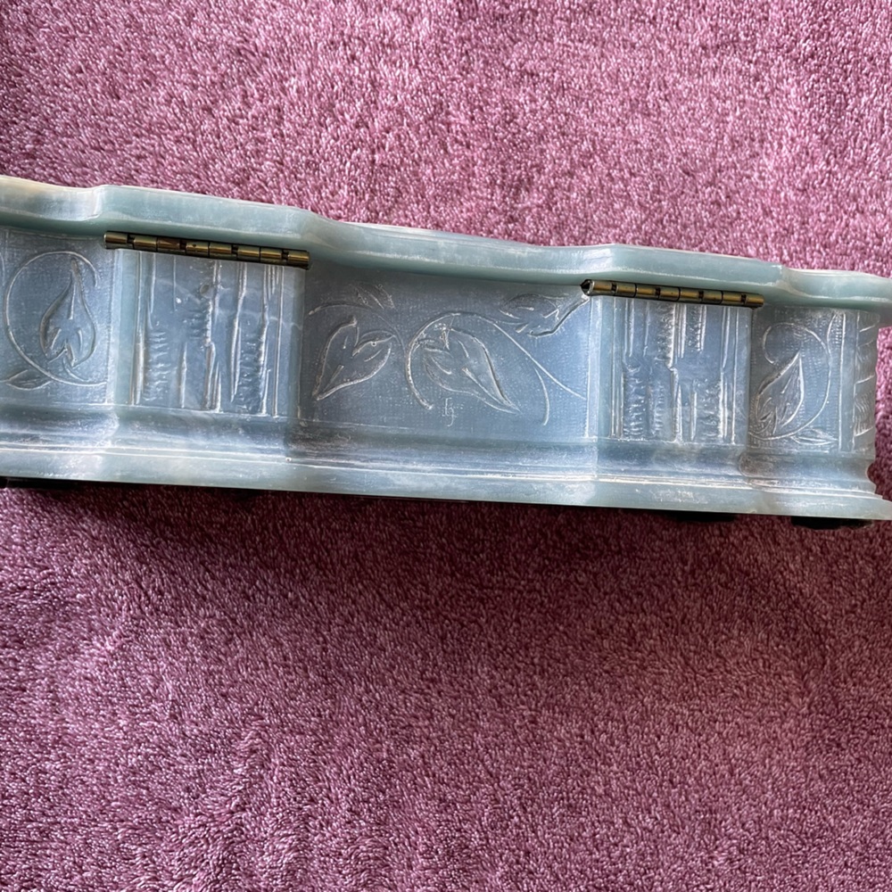 Rare Mint BLUE INCOLAY BOX - Picture 2 of 7